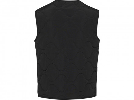 Quartz утепленный жилет унисекс из переработанного материала GRS - сплошной черный