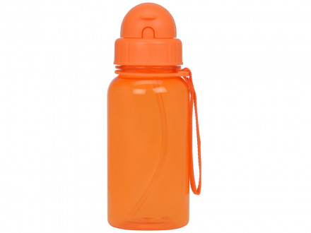 Бутылка для воды со складной соломинкой Kidz 500 мл, оранжевый