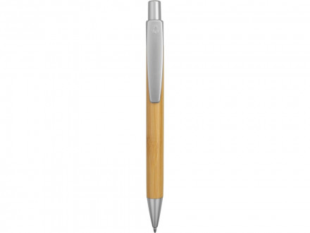 Ручка шариковая Arasiyama из бамбука, серебряный, синие чернила