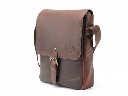 Сумка через плечо KLONDIKE DIGGER Erin, натуральная кожа в темно-коричневом цвете, 32 x 28 x 8 см
