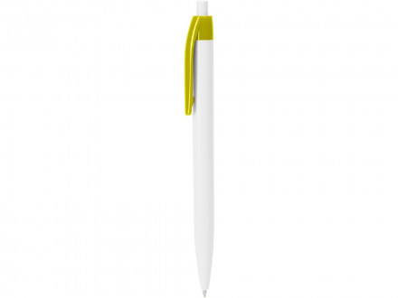 Ручка пластиковая шариковая HINDRES, белый/желтый