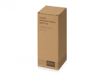 Стеклянный термос с двойными стенками и ситечком 320 мл Badachu, прозрачный