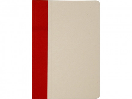 Liliana блокнот формата А5 в твердой обложке из пластика из сахарного тростника - красный кирпичный
