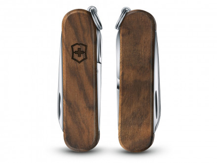 Нож-брелок VICTORINOX Classic SD, 58 мм, 5 функций, деревянная рукоять