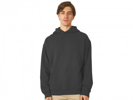 Толстовка с капюшоном оверсайз Berlin унисекс, темно-серый