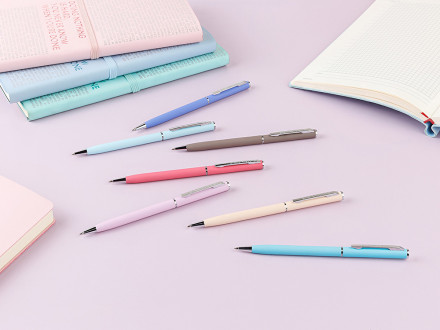 Ручка шариковая автоматическая BrunoVisconti® PALERMO цвет корпуса бирюзовый, soft-touch, 0.7 мм