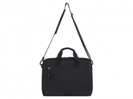 Портфель мужской BUGATTI Blanc Delight, чёрный, нейлон RPET600D/тарпаулин/полиэстер, 40х10х29 см