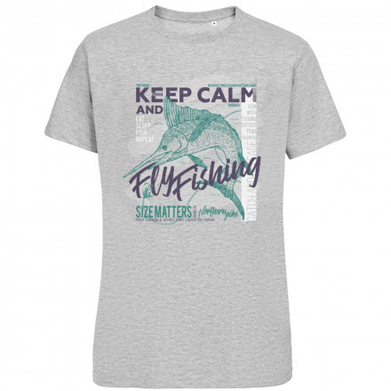 Футболка Fishing, серый меланж