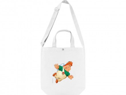 Сумка 260 г/м2 на кнопке с регулирующейся лямкой Карлсон, белый