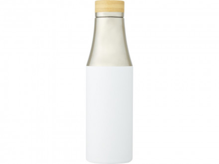 Hulan Бутылка объемом 540 мл с вакуумной изоляцией из меди и бамбуковой крышкой, белый