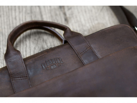 Сумка KLONDIKE DIGGER Mavis, натуральная кожа в темно-коричневом цвете, 32 x 40 x 8 см