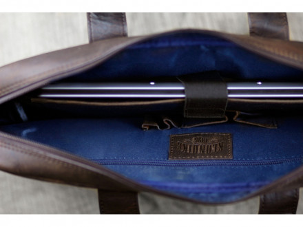 Сумка KLONDIKE DIGGER Mavis, натуральная кожа в темно-коричневом цвете, 32 x 40 x 8 см