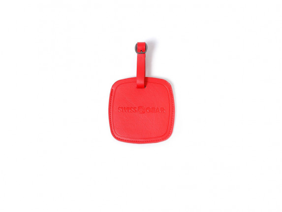 Бирка для багажа SWISSGEAR, ПВХ, 10,5 x 0,4 x 10,5 см, красный