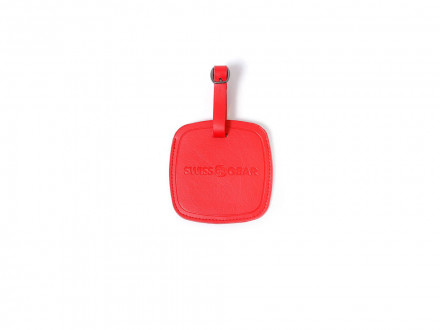Бирка для багажа SWISSGEAR, ПВХ, 10,5 x 0,4 x 10,5 см, красный
