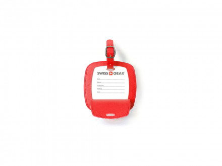 Бирка для багажа SWISSGEAR, ПВХ, 10,5 x 0,4 x 10,5 см, красный