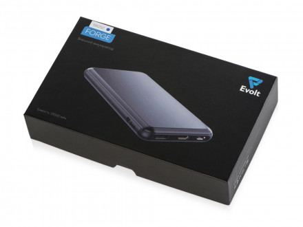 Внешний аккумулятор Forge v.2 металл, 10000mah, синий