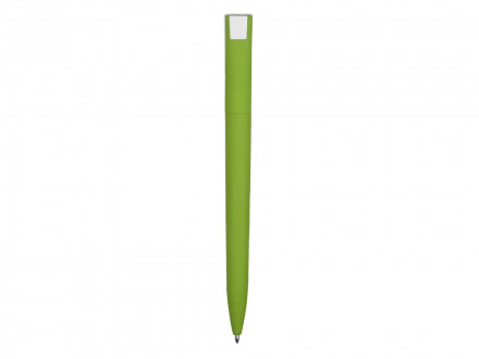 Ручка пластиковая soft-touch шариковая Zorro, зеленое яблоко/белый