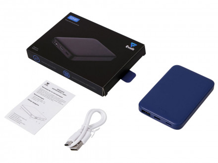 Внешний аккумулятор Simp, 5000 мАч, темно-синий