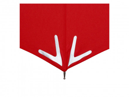 Зонт-трость 7571 Safebrella с фонариком и светоотражающими элементами, полуавтомат, красный