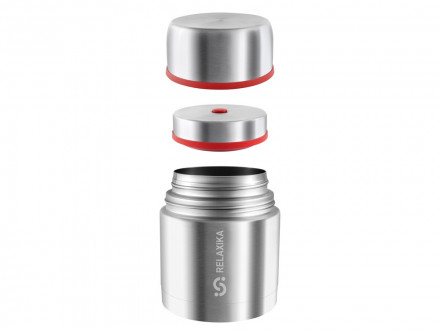 Термос для еды Relaxika 301 в чехле, 500 мл, стальной