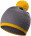 Шапка Amuse, серая с желтым