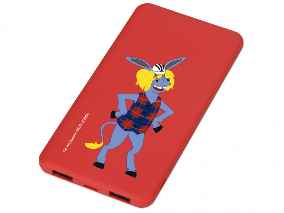 Внешний аккумулятор Бременские музыканты, 5000 mAh, красный