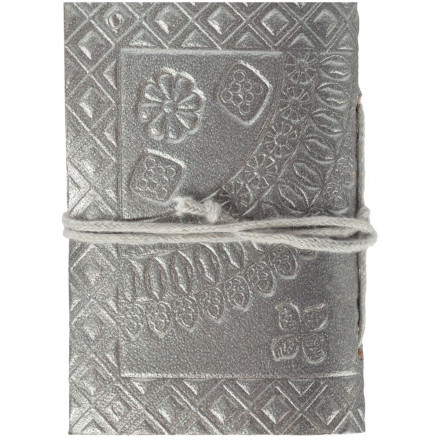 Записная книжка, серебристая, малая