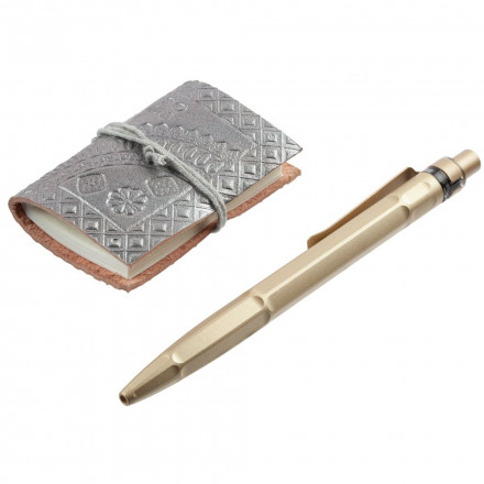 Записная книжка, серебристая, малая