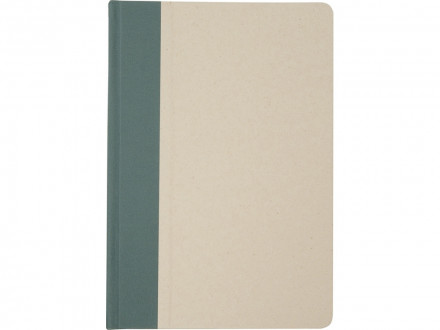 Liliana блокнот формата А5 в твердой обложке из пластика из сахарного тростника - Зеленый яркий