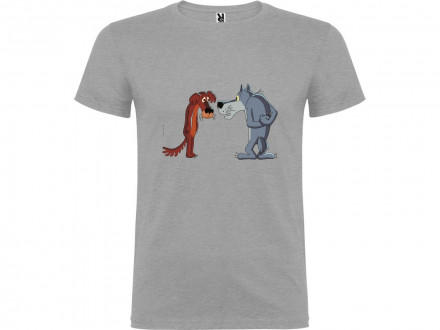 Футболка Жил-был Пес мужская, серый меланж