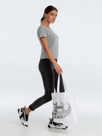 Холщовая сумка Rebels, белая