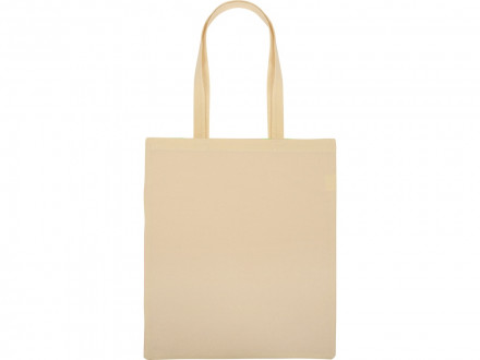 Сумка для шопинга Twin двухцветная из хлопка, 180 г/м2, зеленое яблоко/натуральный