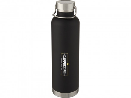 Thor, медная спортивная бутылка объемом 1 л с вакуумной изоляцией, черный