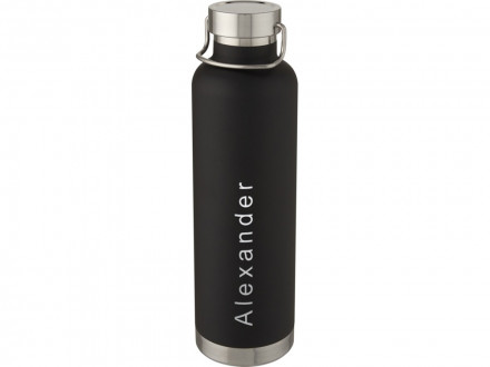 Thor, медная спортивная бутылка объемом 1 л с вакуумной изоляцией, черный