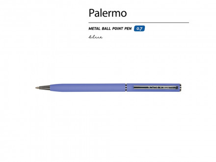 Ручка шариковая автоматическая BrunoVisconti® PALERMO цвет корпуса фиолетовый, soft-touch, 0.7 мм