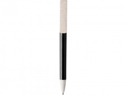 Шариковая ручка и держатель для телефона Medan из пшеничной соломы, черный