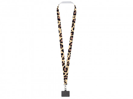 Ланъярд 2 см под сублимацию с трендовым карабином и большим держателем для телефона из ПЭ, серебристый