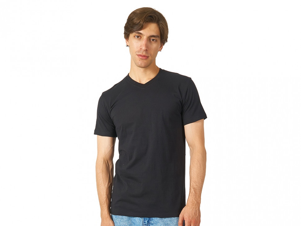 Футболка Heavy Super Club мужская с V-образным вырезом, черный