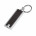 Брелок-фонарик Flat, черный с серебристым