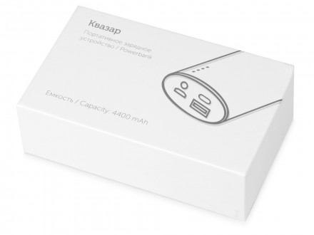 Портативное зарядное устройство Квазар, 4400 mAh, черный