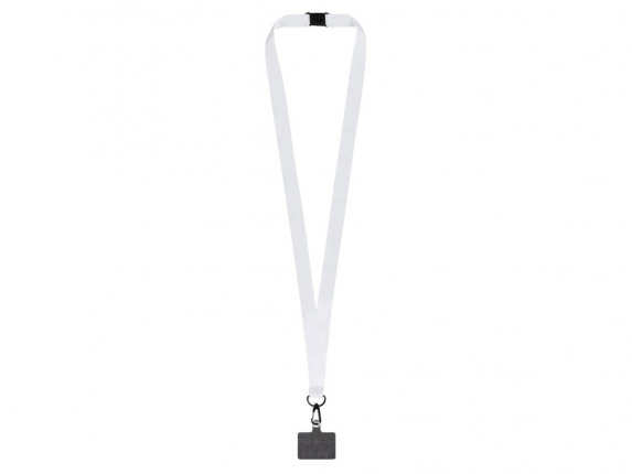 Ланъярд 2 см под сублимацию с трендовым карабином, замком обрыва и большим держателем для телефона из ПЭ, черный