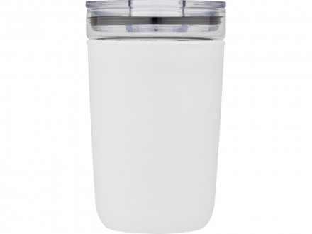 Bello, стеклянная кружка объемом 420 мл с внешней стенкой из переработанного пластика, белый