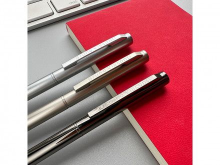 Ручка шариковая автоматическая BrunoVisconti® PALERMO цвет корпуса серебряный, 0.7 мм