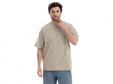 Футболка Kyoto из джерси 180 г/м2 с пич отделкой, унисекс, оливковый
