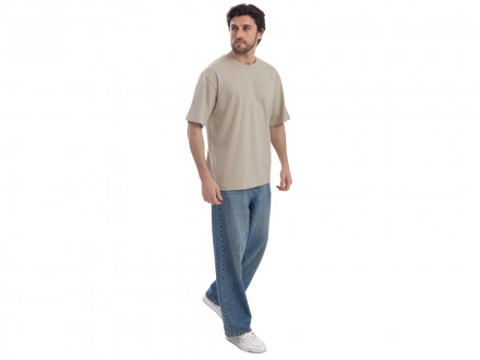 Футболка Kyoto из джерси 180 г/м2 с пич отделкой, унисекс, оливковый