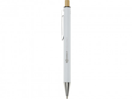 Cyrus шариковая ручка из переработанного алюминия, синие чернила - Белый