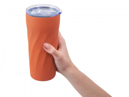 Подарочный набор FAMILY с термосом и термокружкой, оранжевый