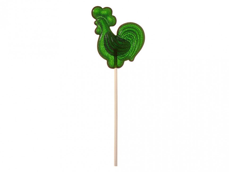 Леденец Петушок, зеленый со вкусом яблока, 21 гр.