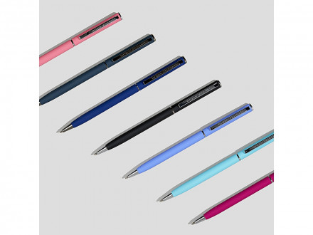 Ручка шариковая автоматическая BrunoVisconti® PALERMO цвет корпуса красный коралловый, soft-touch, 0.7 мм