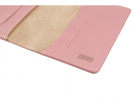 Обложка для паспорта Valerie Concept PSC7, бежевый/розовый